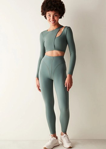 Uzun Kollu, Kısa Kesim Kadın Spor Üstü - Görsel 2