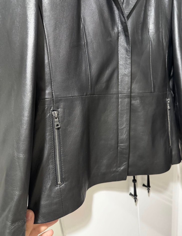 Siyah Deri Biker Ceket - Görsel 2