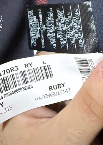 Kırmızı Deri Biker Ceket - Görsel 4