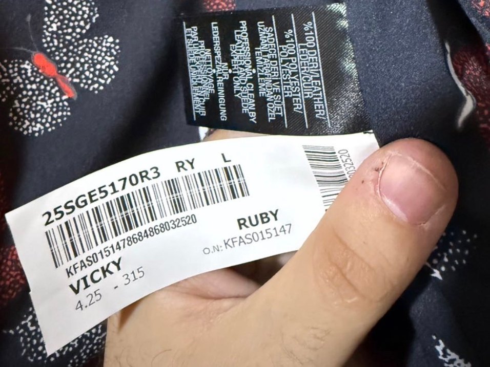 Kırmızı Deri Biker Ceket - Görsel 4