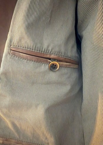 Kahverengi Deri Kadın Ceket - Düğmeli, Normal Boy - Görsel 3