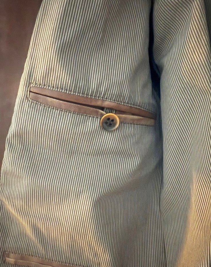 Kahverengi Deri Kadın Ceket - Düğmeli, Normal Boy - Görsel 3