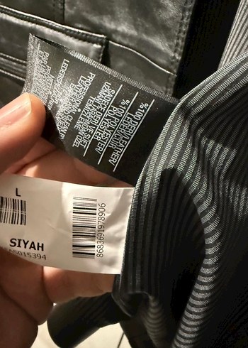 Deri Kadın Ceket Siyah Düğmeli Midi Boy - Görsel 5