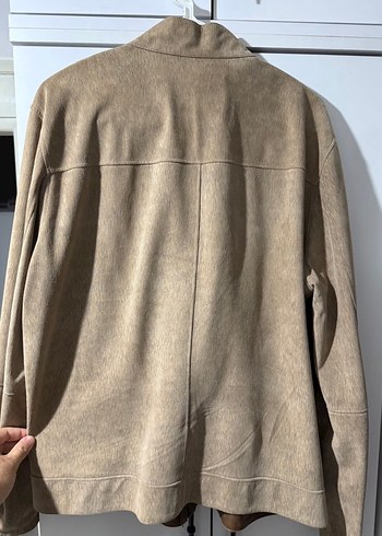 Bej Süet Erkek Fermuarlı Ceket çift taraflı - Görsel 2