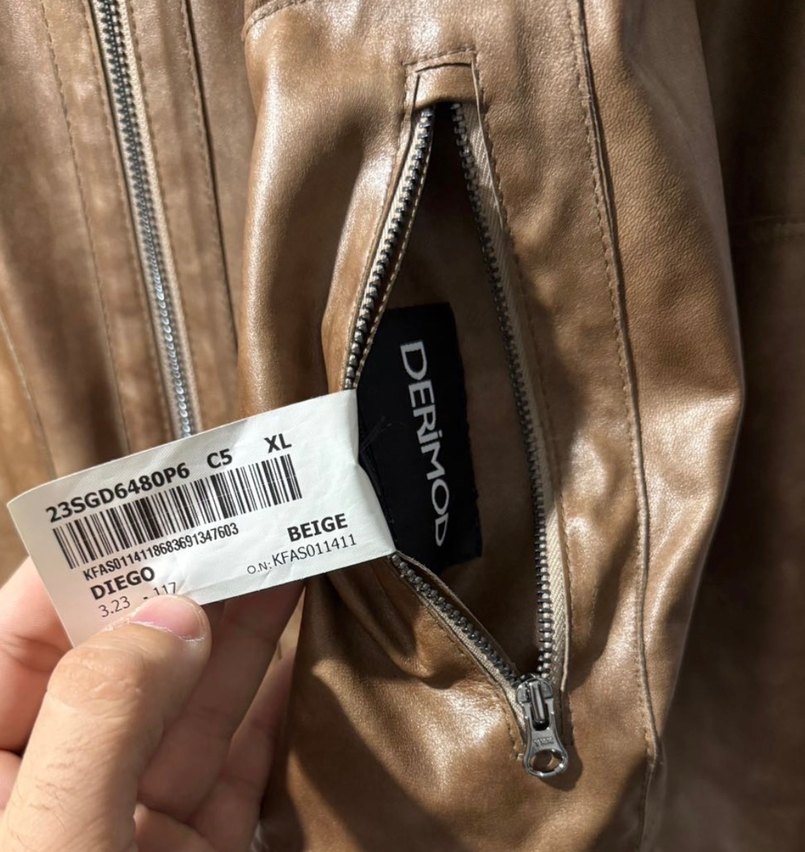 Bej Süet Erkek Fermuarlı Ceket çift taraflı - Görsel 5