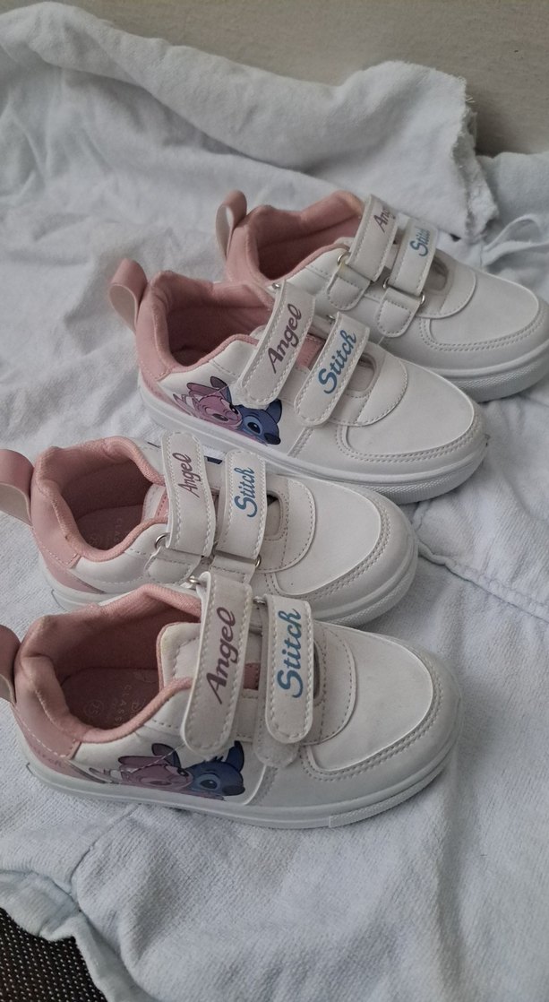 Kız Çocuk Renkli Baskılı Cırt Cırtlı Spor Ayakkabı - Görsel 3