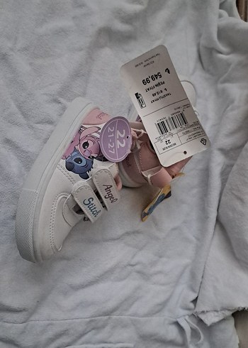 Kız Çocuk Beyaz Pastel Baskılı Spor Ayakkabı - Görsel 2