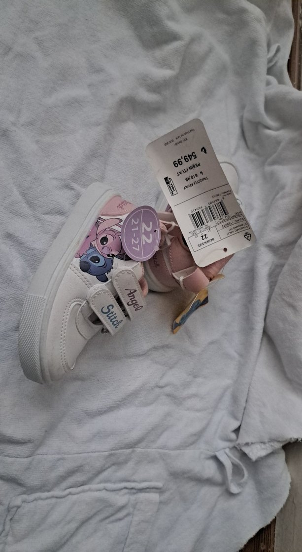 Kız Çocuk Beyaz Pastel Baskılı Spor Ayakkabı - Görsel 2