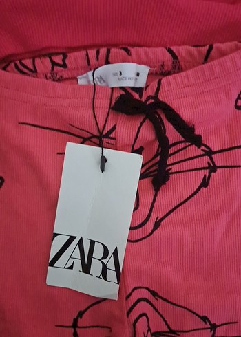 Kız Çocuk Pembe Baskılı Eşofman Altı - Görsel 3