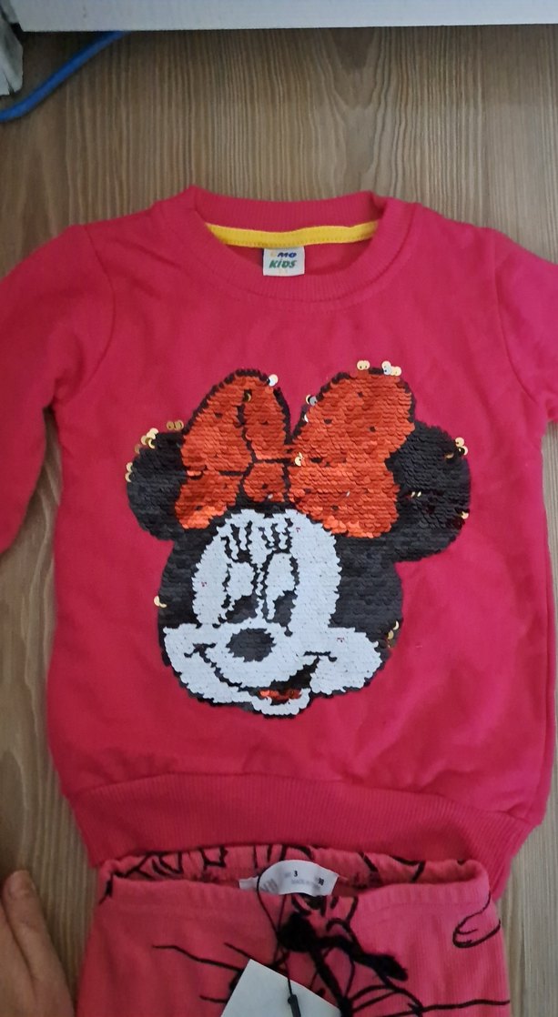 Kız Çocuk Pembe Baskılı Eşofman Altı - Görsel 2