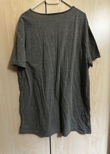 Gri Baskılı Gevşek Kesim Hamile Tişörtü - Görsel 2