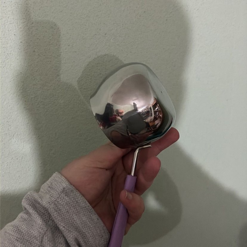 Mor Saplı Paslanmaz Çelik Kepçe - Görsel 2