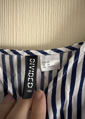 Çizgili Askılı Şort Tulum - Görsel 4