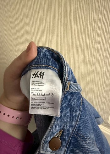 Kadın Mavi Kemerli Mini Denim Şort - Görsel 2