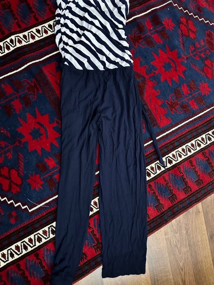 Kadın Lacivert Uzun Salaş Tulum - Görsel 3