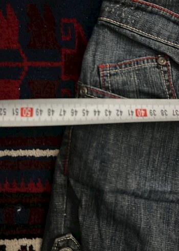 Gri Bağlama Desenli Kadın Kot Şort - Görsel 6