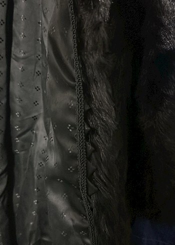 Uzun Siyah Kadın Suni Kürk Kaban - Görsel 5