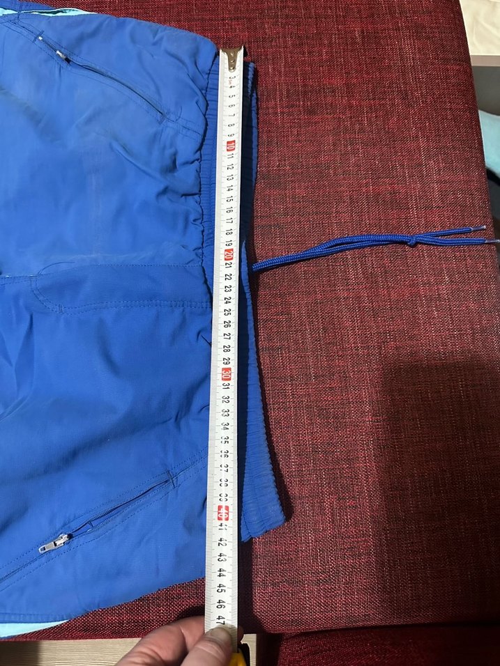 Erkek Mavi Mini Şort Fermuarlı Cepli - Görsel 4