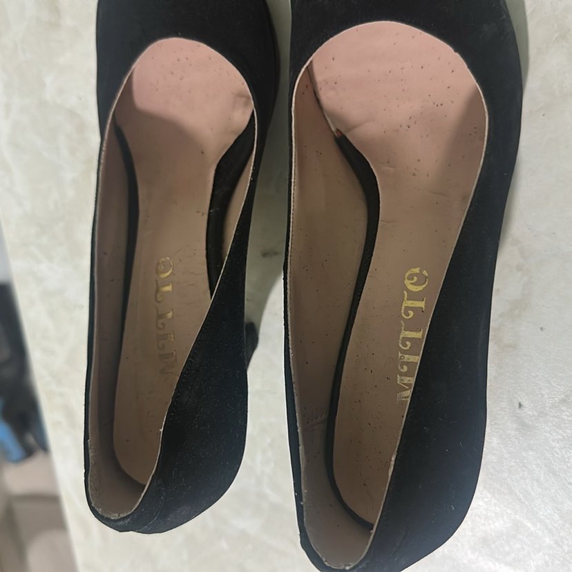 Siyah Süet Platform Topuklu Kadın Stiletto - Görsel 3