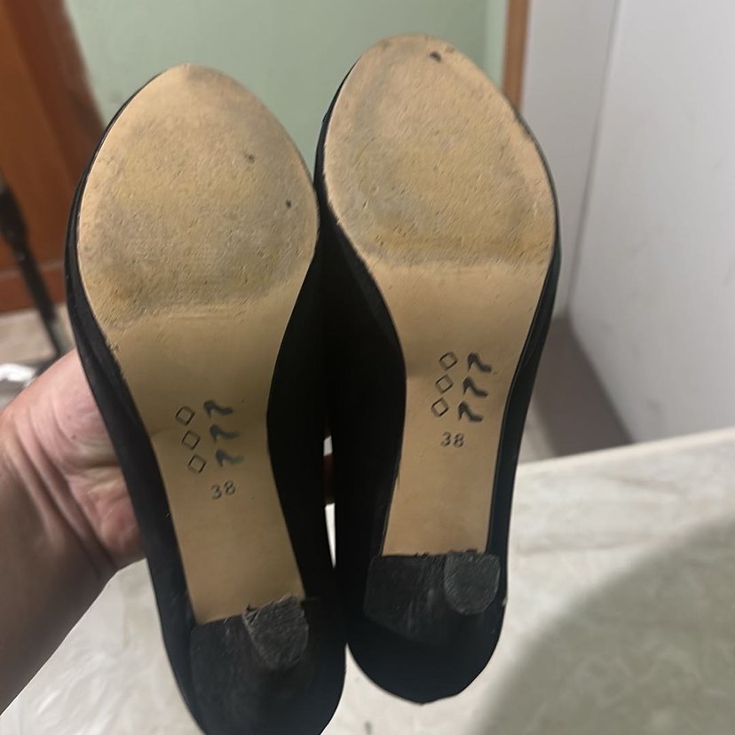 Siyah Süet Platform Topuklu Kadın Stiletto - Görsel 4