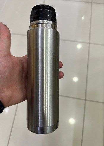 Gri Çelik Termos Şişe - Görsel 2