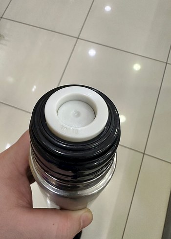 Gri Çelik Termos Şişe - Görsel 5