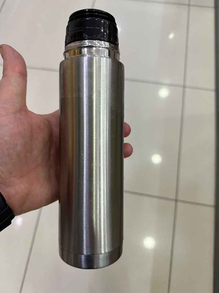 Gri Çelik Termos Şişe - Görsel 2