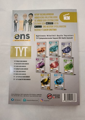 TYT Tarih Soru Bankası Ens Yayınları - Görsel 2