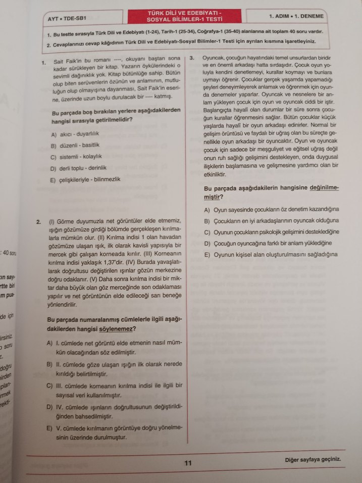 3 Adım AYT Sözel 15 Deneme - Görsel 3