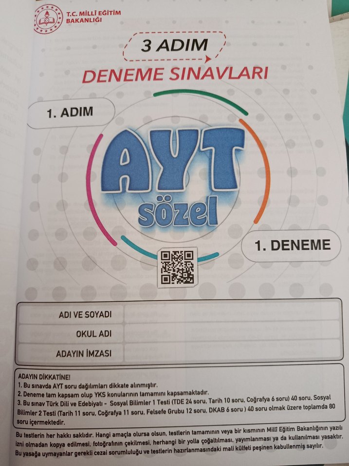 3 Adım AYT Sözel 15 Deneme - Görsel 2