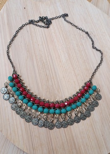 Renkli Boncuklu Uzun Bohem Kadın Kolye - Görsel 2