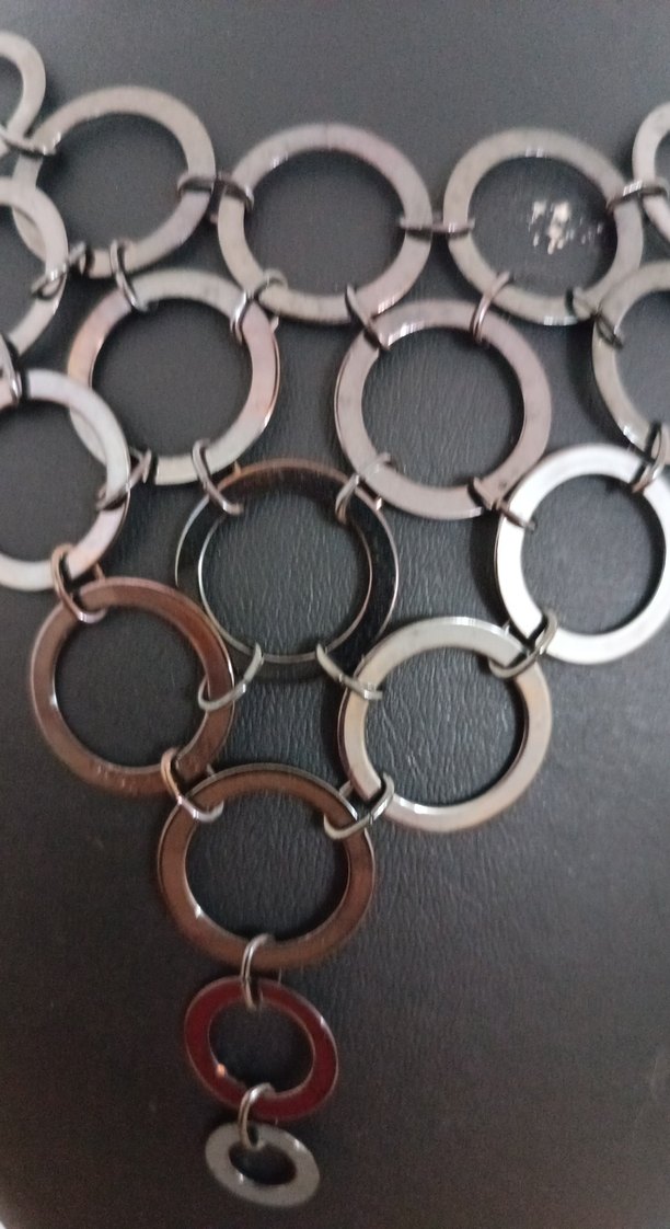 Siyah Zincir Detaylı Gotik Midi Kolye - Görsel 4