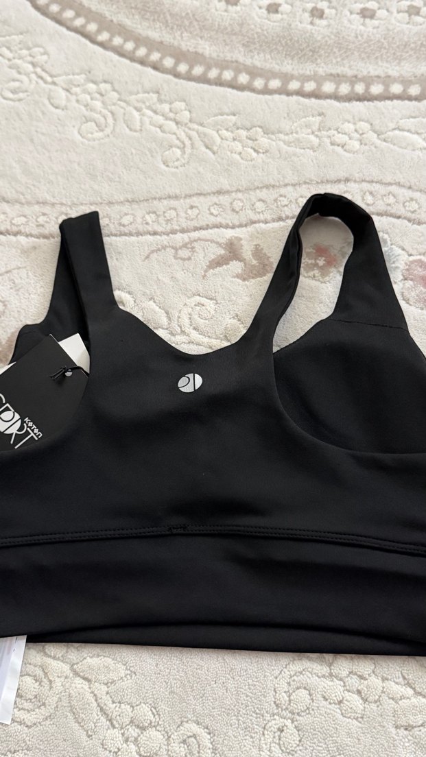 Siyah Midi Spor Sütyeni - Görsel 2