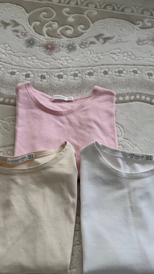 Stradivarius 6505 3 renk tişört - Görsel 3