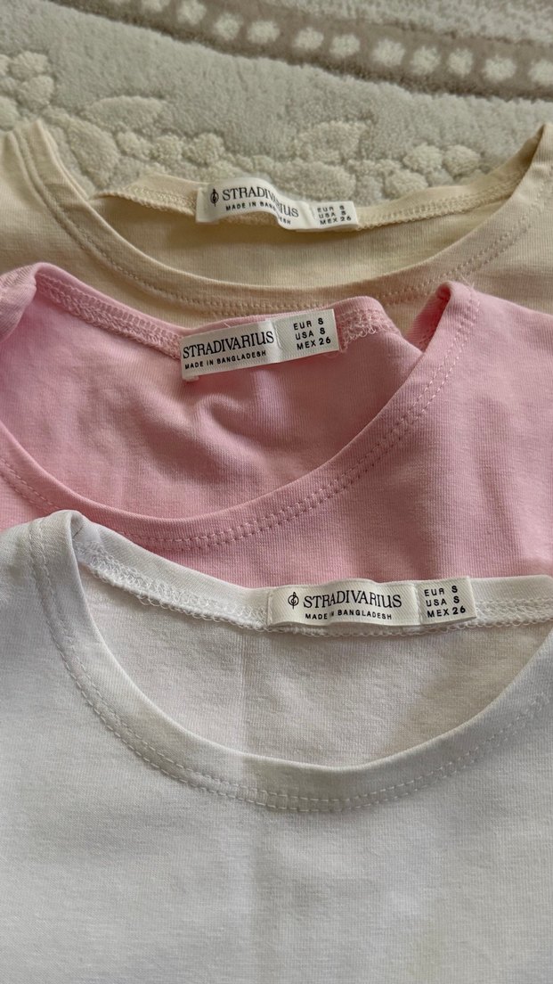 Stradivarius 6505 3 renk tişört - Görsel 2