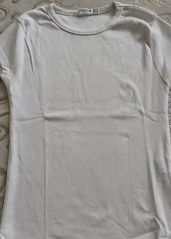 Kadın Bisiklet Yaka Kısa Kollu Pamuklu Tişört - Görsel 4