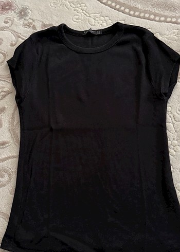 Kadın Bisiklet Yaka Kısa Kollu Pamuklu Tişört - Görsel 2