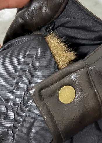 Kahverengi Deri Kürklü Kadın Kışlık Ceket - Görsel 6