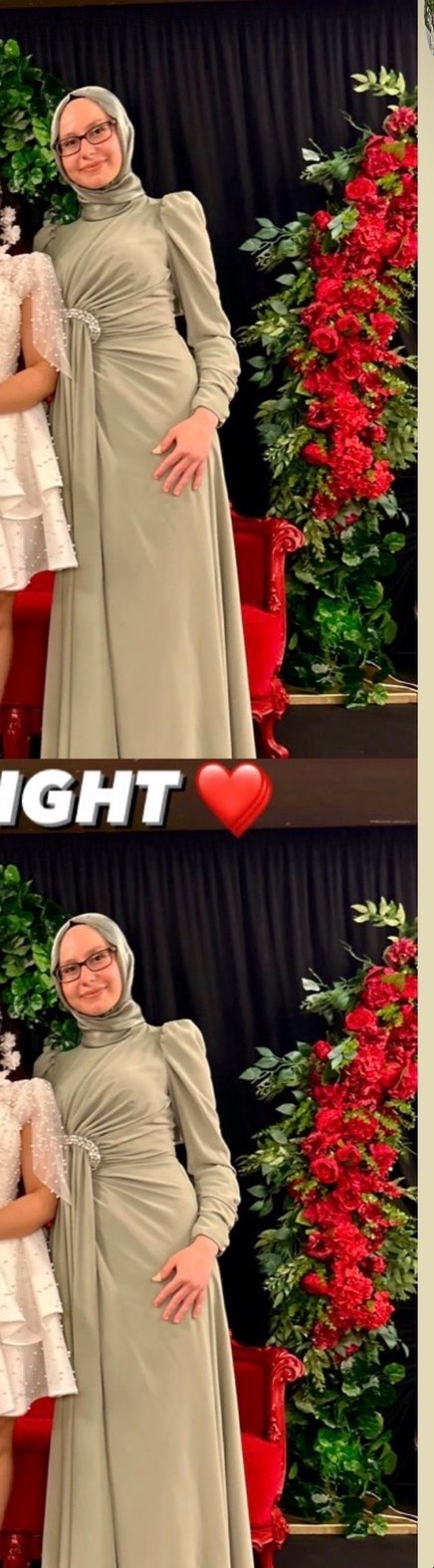 Hafif Haki Renkli Uzun Drapeli Kadın Abiye - Görsel 2