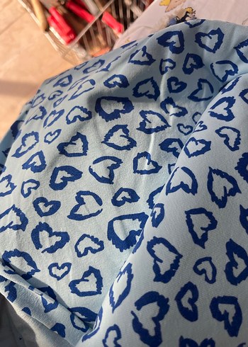 Mavi Desenli Gri Yastık Kılıfı - Görsel 2