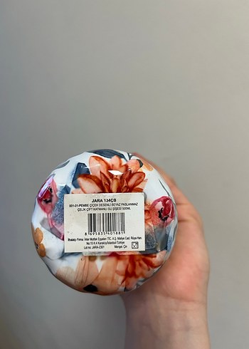 Çiçek Desenli Beyaz Termos Şişe - Görsel 3