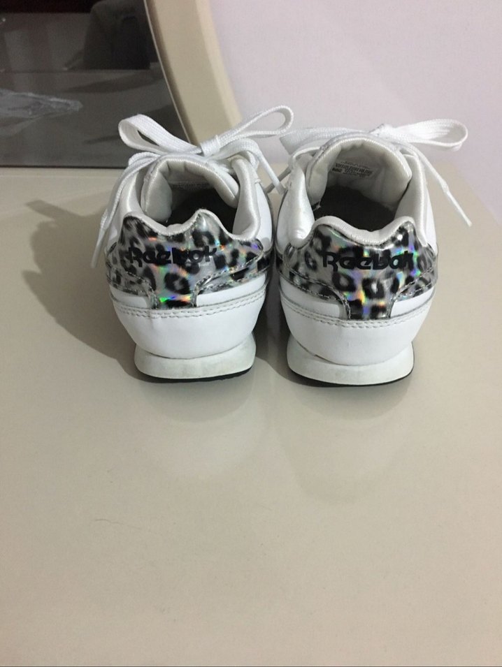 Beyaz Zebra Desenli Wedge Topuklu Spor Ayakkabı - Görsel 3