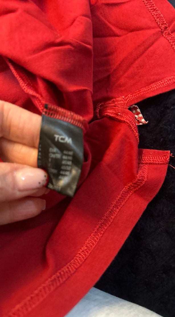 Bordo Nakışlı Uzun Kollu  Gecelik - Görsel 5