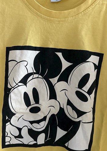 Kız Çocuk Sarı Pamuklu Baskılı Tişört - Görsel 2