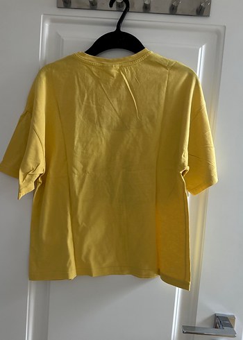 Kız Çocuk Sarı Pamuklu Baskılı Tişört - Görsel 4