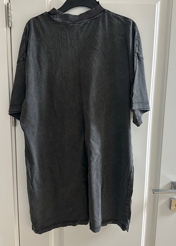 Gri Kız penye elbise Kısa Kollu, Gevşek Kesim - Görsel 3