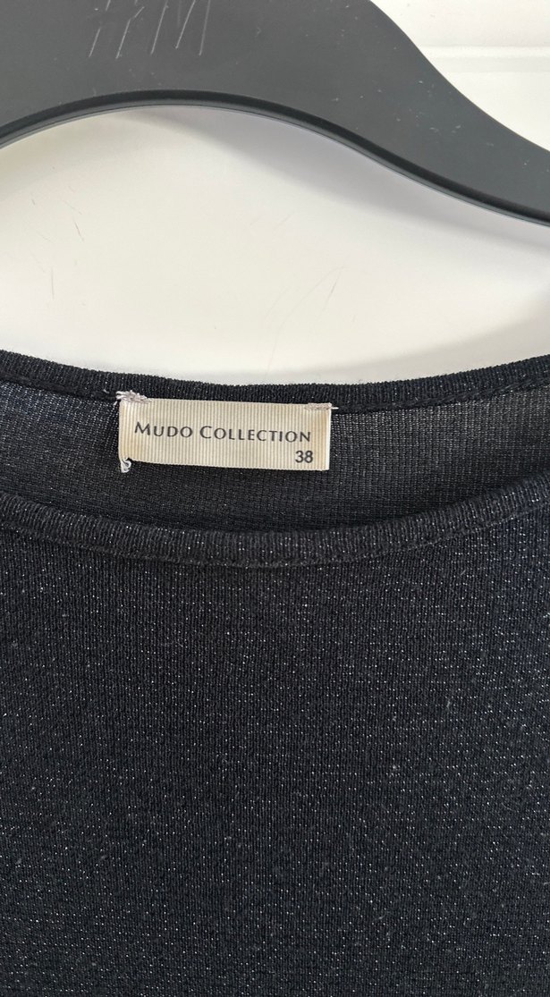 Siyah Uzun Kollu Kadın Tunik,kendinden simli - Görsel 3