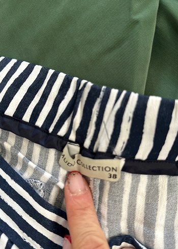 Zebra Desenli Bol Kesim kalın şifon Pantolon - Görsel 4