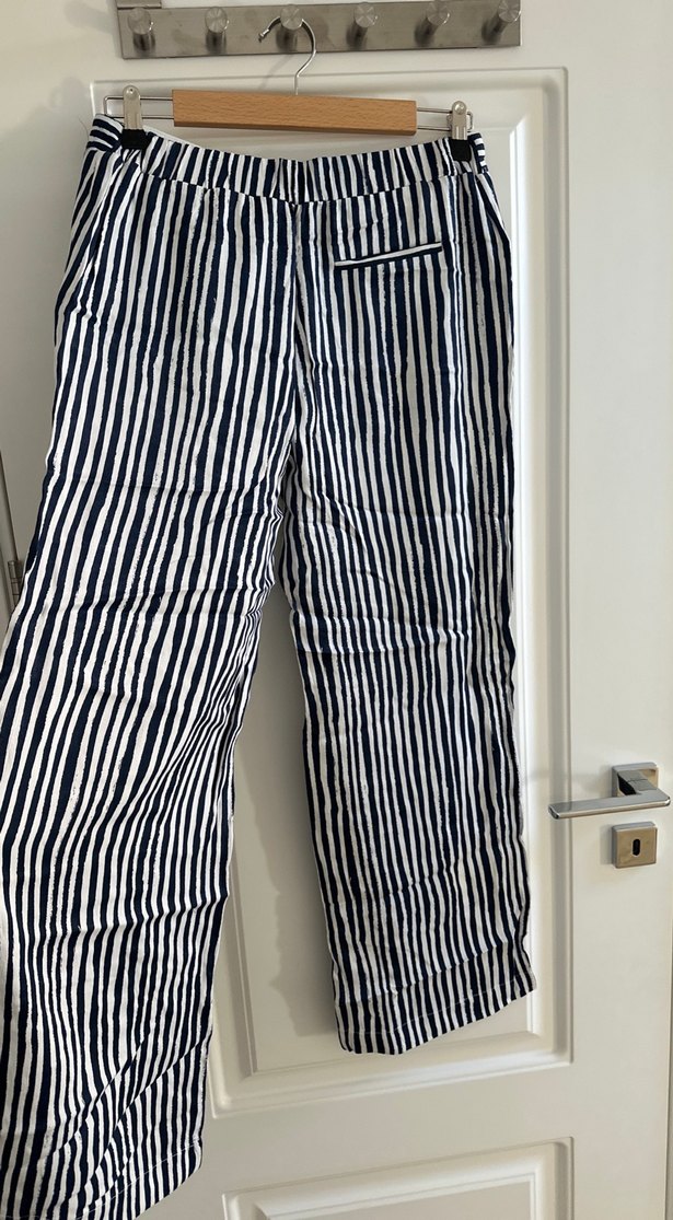 Zebra Desenli Bol Kesim kalın şifon Pantolon - Görsel 3