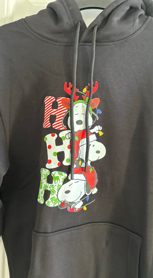 Siyah Kapüşonlu Kadın Sweatshirt - Görsel 2